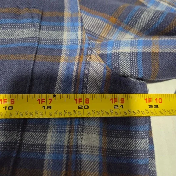 Eddie Bauer Mens Medium Flannel Shirt Long Sleeve Plaid Button Up - Picture 8 of 10